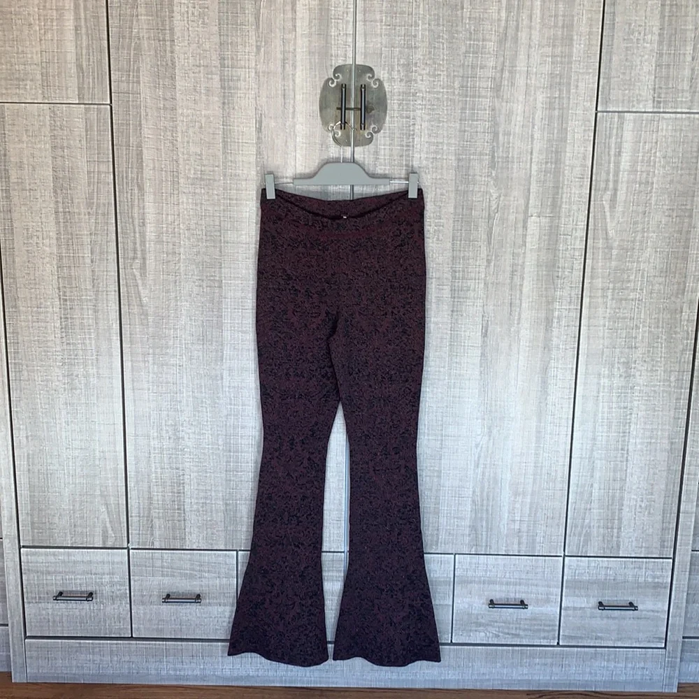 Free People‎ Flare Pant Wide Leg Metallic